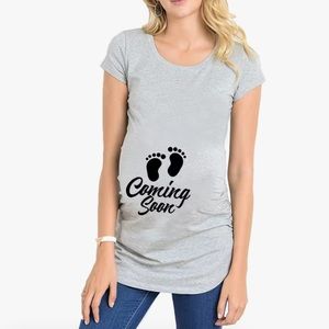 Expecting moms XL AND L short sleeve tees NWT